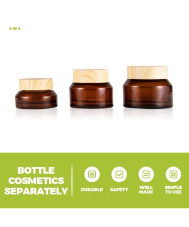 Lurrose 5-St Cosmetic Bottle Set | Glass Lotion & Cream Containers for Travel | Empty Makeup & Eye Cream Jars - Buy Online on GoSupps.com