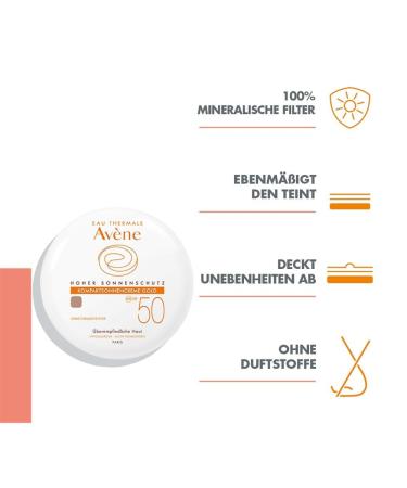 Avene Compact Sun Cream SPF 50 - Gold 2010 (10g) | Buy Internationally - Protect Your Skin - Buy Online on GoSupps.com