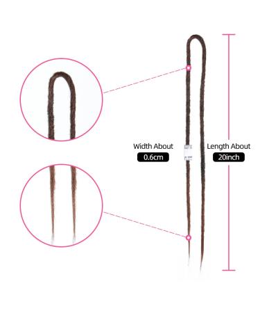 Buy DSoar 20 Double Ended Synthetic Dreadlocks - 10 Strands Soft Braided Extensions for Reggae & Hippie Styles | 0.6cm Thin Crochet Dreads - mt1b-30# - Buy Online on GoSupps.com
