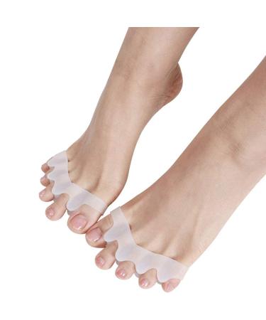 Jycch corrector Pedic corrector comfortable silicone toe separator suitable for plantar fasciitis hallux valgus overlapping toes fabric blisters 2 pieces day and night available