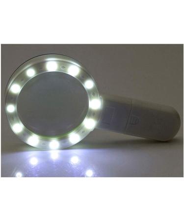 Handheld Illuminated Magnifying Glass with 12 Lights 30x Distortion-Free Portable Magnifying Glass for Newspapers Reading Magazines Maps Made in China - Buy Online on GoSupps.com