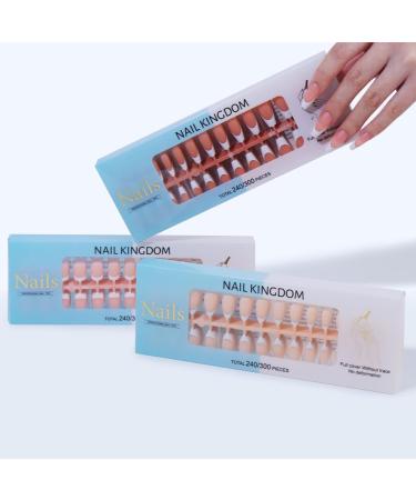 Matte French Natural False Nail Tips Extension Cover Artificial Fake Nails Finger Sculpted Manicure Tools Salon Home DIY - Buy Online on GoSupps.com