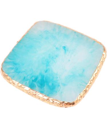 Exceart 1pc Blue Resin Nail Art Palette Cosmetic Mixing Nail Makeup Tray for Manicure & Nail Design - Buy Online on GoSupps.com