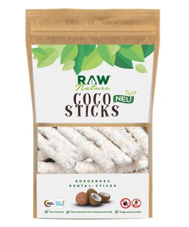 Raw Nature Kokos sticks dog snack |Dental care snack |Dental care Hundeleckerlie |100% coconut |Of course |Without artificial additives (150 g) 150 g (1 Pack) - Buy Online on GoSupps.com