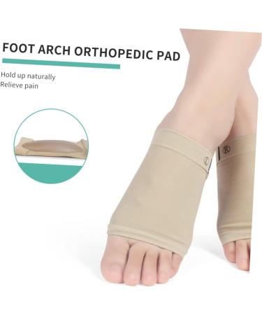 FOMIYES Flatfoot Orthotics - Arch Support Insoles | Comfort Massage Pad | Elastic Foot Pads | Khaki Color | 1 Pair (11.5x7.7x1.5cm) - Ship Worldwide - Buy Online on GoSupps.com