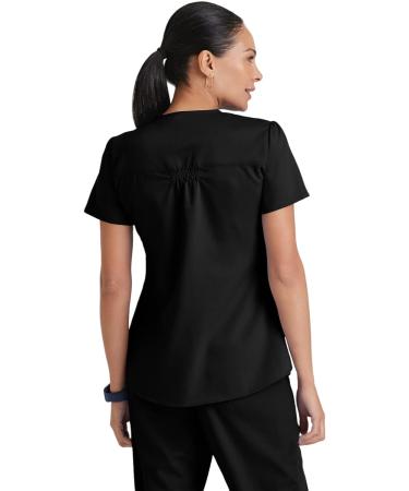 BARCO Grey's Anatomy Scrubs Aubrey V-Neck Women's Scrub Top - Large Black - Buy Online on GoSupps.com