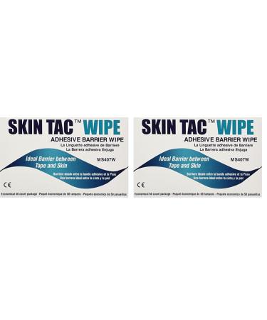 Skin Tac Adhesive Barrier Wipes 50 Count (Pack of 2)