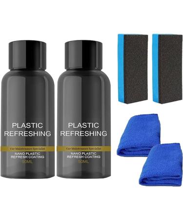 |Most Gifted| 2024 New Plastic Refreshing Coating Car Plastic Revitalizing Coating Agent Plastic Parts Refurbish Agent for Car Automotive Interior Cleaning Agent - 30ml/50ml * 1/2/3/4 (2Count (Pack of 2)*50ml)