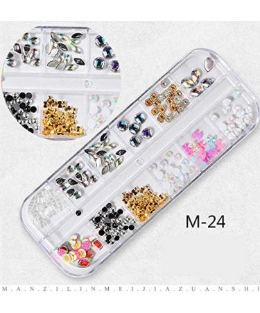 Multicolor Horse Eye Rhinestones Nail Art Studs - 4 Boxes Crystals for Nail Decorations (M21-M24) - Buy Online on GoSupps.com