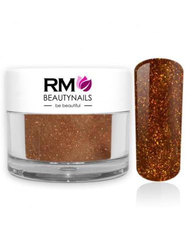 Acrylic Color Powder Bronze Glitter Powder Nail Design Nails Fingernail RM Beautynails 1 Pack (1x 10g) Bronze Glitter 10g