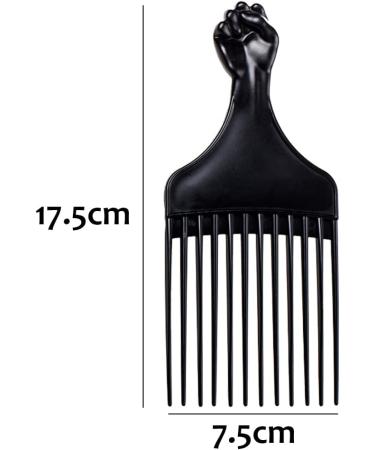 Afro Hair Pick 4 Pack Hair Pick Comb Afro Hair Wig Braid Hair Styling Comb Styling Tool or Women and Men (Back) - Buy Online on GoSupps.com