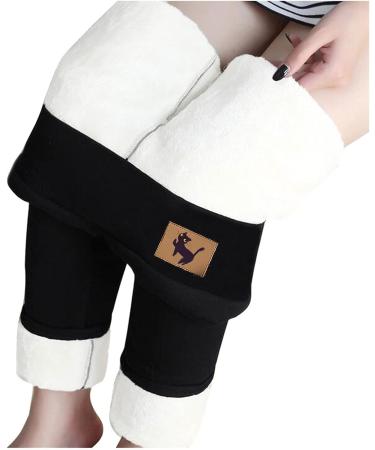 Ganfancp 2022 Women Winter Fleece Lined Leggings | High Waist, Slim Fit, Cozy Plush Trousers in Black | Medium Size - Buy Online on GoSupps.com