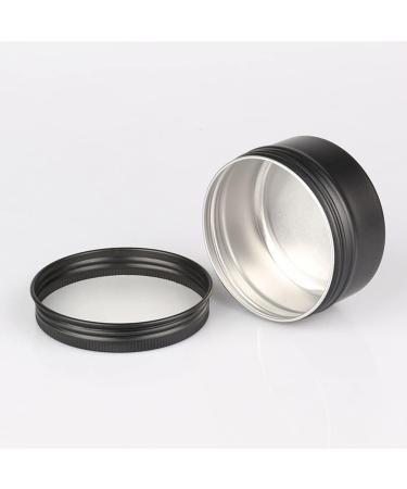 Tianzd 24 Pack 80ml Matte Black Aluminum Screw Top Cream Cans | Ideal for Cosmetics Candles & Ointments | Includes 3 Spoon & 24 Labels - Buy Online on GoSupps.com