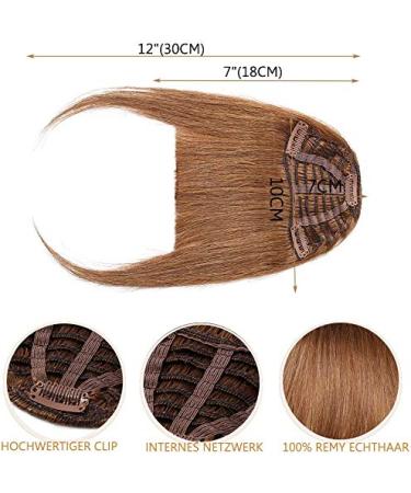 SEGO Pony Hairpiece Fringe Clip-On - 100% Remy Human Hair Extension Light Brown #6 - 25g | Best Clip-On Hair Solutions - Buy Online on GoSupps.com