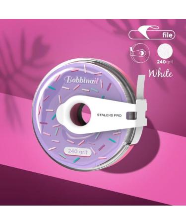 STALEKS PRO BOBBINAIL Donut File Dispenser with White Adhesive File Refill Expert ( Donuts + Refill) (240 Grit) Grano 240 - Buy Online on GoSupps.com