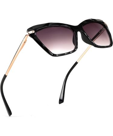 FEISEDY Vintage Cat Eye Reading Sunglasses - Women s Sun Readers with Full Lens & Spring Hinges - B2896 Black 2.0x - Buy Online on GoSupps.com