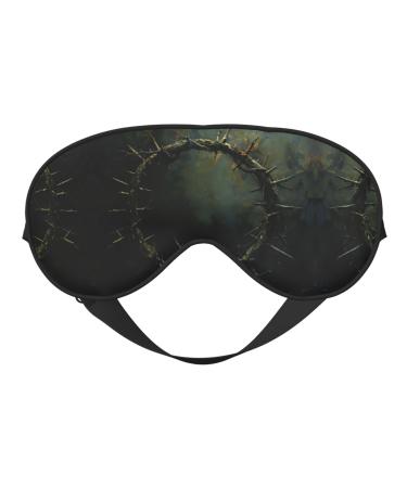 SSIMOO Crown of Thorns Sleep Mask-Adjustable Breathable Fashionable Eye Mask for A Comfortable Sleep Experience Black