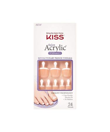 KISS Salon Acrylic French Nail Toenail - Walk Away