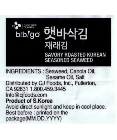 CJ Premium Roasted Seaweed Snack 5g (Pack of 8) - 0.18 Ounce, Healthy and Delicious Seaweed Snack - Buy Online on GoSupps.com