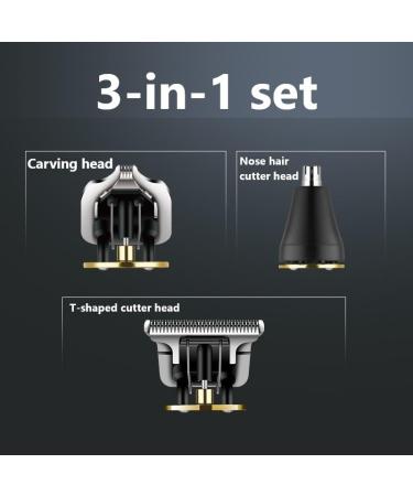 Hair Clippers 3 in 1 - Professional Rechargeable Metal Housing Trimmer for Grooming Beard Eyebrow Nose and Ear | International Shipping Available - Buy Online on GoSupps.com
