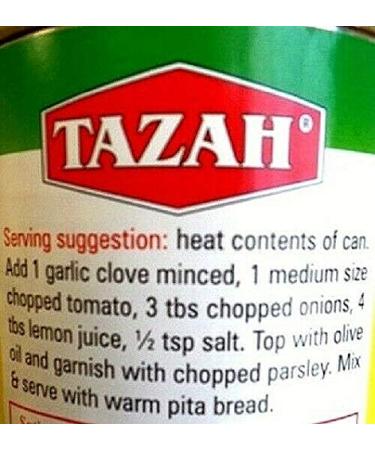 Tazah Fava Beans and Chickpeas Kosher Foul Meddamas - 16 Oz (4 Cans), Cooked & Ready to Serve | Kosher Certified - Buy Online on GoSupps.com