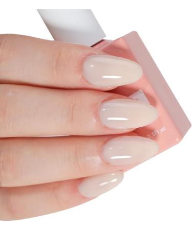 FZANEST Milky Pink Nude Gel Nail Polish Soak Off Builder Rubber Base Color Gel For Nails Natural Gel Polish (Sheer Beige) 15ml 1 Sheer Beige - Buy Online on GoSupps.com