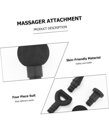 Beaupretty Fascia Gun Head - Muscle Massage Device Accessories | Relaxation Vibration Tool | Head Massage Tips | 9x6x2cm Black - Buy Online on GoSupps.com