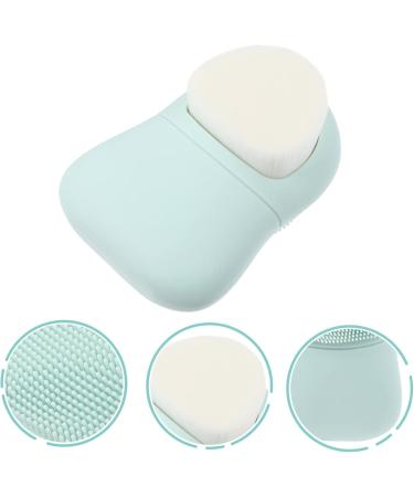 Angoily Silicone Face Brush Face Scrub Brush Face Brush Scrubber Silicone Cleansing Brush Face Scrubbers Face Cleaner Brush Blackheads Deep Pore organ Double Sided Silica Gel 8x6cm Green - Buy Online on GoSupps.com