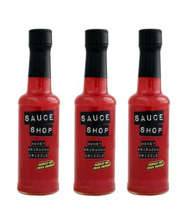 Sauce Shop - Honey Sriracha Drizzle Pack of 3 - Sweet Chilli Flavour Suitable for Vegetarians Made in the UK - 3x 190g Jars
