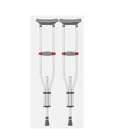 Underarm Crutches for Walking Aluminum Folding Armpit Crutches Height Adjustable 43 to 63 Inches Walking Sticks w/Underarm Pad & Handgrip for Travel and Storage Independence