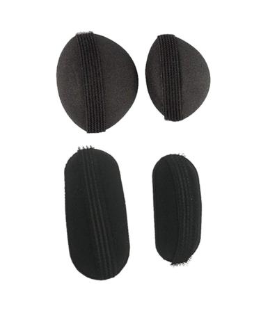 4 Pcs Black Bump It Up Volume Hair Base Styling Insert Tool Hair Clip Volume Padding Bun Updo Hair Bun Maker Hair Accessories for Women Girls