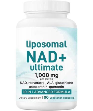 Capsules liposomales NAD+ formule avanc e 10 en 1 avec resv ratrol ALA glutathion et plus encore - 60 capsules - Buy Online on GoSupps.com