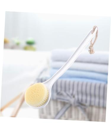 Healeved Body Shower Brush - White Handle Bathing Massage Tool - Buy Online on GoSupps.com