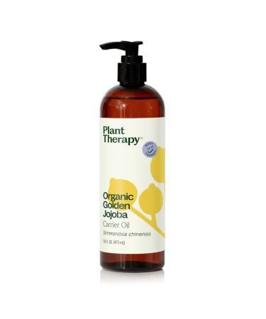 Plant Therapy Organic Jojoba Golden Carrier Oil 16 oz Base Oil for Aromatherapy Essential Oil or Massage use