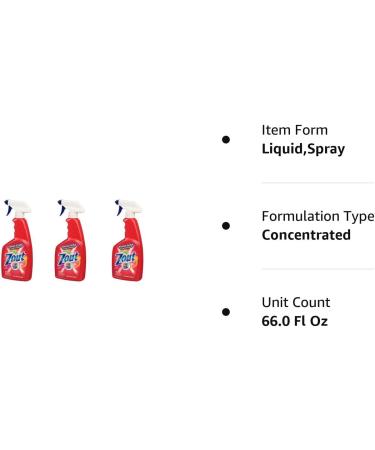 3 PACK Zout Laundry Stain Remover Triple Action - 22 fl oz (651 ml) Spray - Buy Online on GoSupps.com