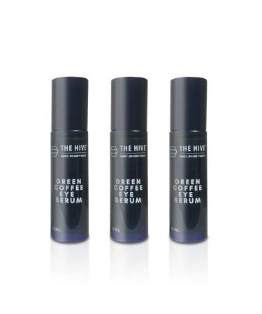 3x Caffeine Eye Serum by The Hive - Pure & Natural - Reduces Puffiness Brightens & Prevents Wrinkles Signs of Aging Around Eyes 10ml each