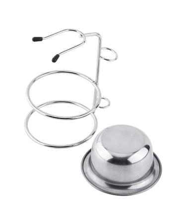 Modern Stainless Steel Shaving Brush Stand & Soap Dish Kit - Perfect Shaving Accessories for Men - Buy Online on GoSupps.com