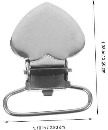 Coheali 120 Pitch Peach Heart Beak Clip Holder for Sheet Metal Tapes - Stainless Steel Heart Bracket Carrier Clips for Sofa Cushions & Pacifier Clips - Buy Online on GoSupps.com