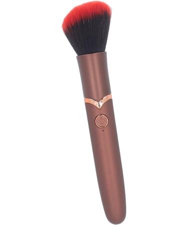 Electric Makeup Brush Ergonomic Grip 10 Levels Quiet Blush Brush Portable for Contouring for Highlighting (Brown) - Buy Online on GoSupps.com