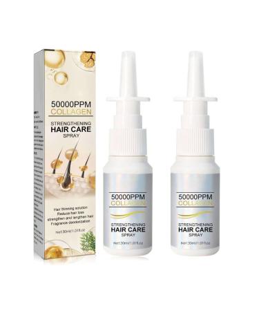 Collagen Strengthening Hair Care Spray Collagen for Hair Thinning Solution Reduces Hair Loss Strengthens and Lengthens Hair Fragrance Deodorization Suitable for All Hair Types (2 Pcs)