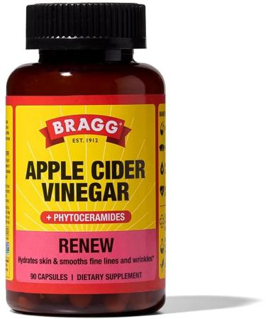 Bragg Apple Cider Vinegar Capsules (2pk) with Vitamin D and Zinc Renew Apple Cider Vinegar Capsules with Phytoceramides - Buy Online on GoSupps.com