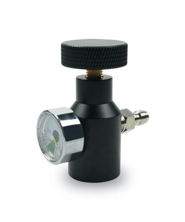 SZRKRLA Paintball Co2 Tank Adapter Compressed Air Fill Station Remote Switch ASA Adapter with 3000psi Gauge Black