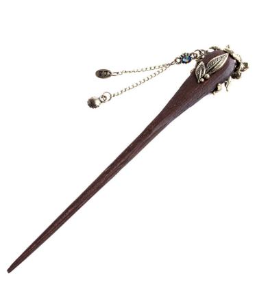 Frcolor Wooden Chinese Hair Sticks with Tassel | Retro Blue Hair Accessories for Women | Stylish Hair Styling Tools - Buy Online on GoSupps.com