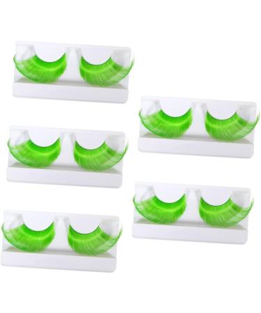 minkissy 10 Pairs Halloween Extra Long False Eyelashes 3d Faux Fake Eyelashes Green Mascara Cosplay Halloween Party Favor Fancy Eyelashes Black Fancy Dress Extend Miss Chemical Fiber Manual - Buy Online on GoSupps.com