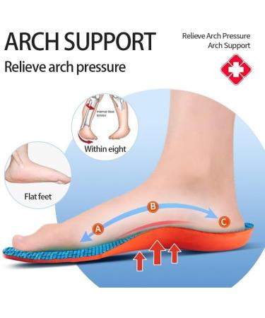 Orthotic Gel Insole for Men and Women Plantar Fasciitis Arch Adjustable Support Soles Flat-Feet Inner Heel Insoles shin Splint Flat feet Plantar Fasciitis Foot Work - Buy Online on GoSupps.com
