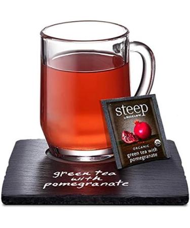steep by Bigelow Organic Green Tea with Pomegranate Tea Bags 20 Count Box (Pack of 6) Caffeinated Green Tea 120 Tea Bags Total - Buy Online on GoSupps.com