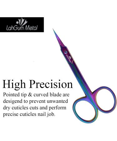 Professional Japanese Grade Curved Fingernail Cuticle Scissors - Titanium Trim Quality, Extra Fine Super Sharp Blade for Precision Manicure - Buy Online on GoSupps.com