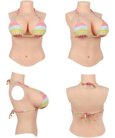 Cyomi Silicone Half Body Breast Forms - Realistic C-G Cup Breast Shapes for Crossdressers & Transgender Cosplay - Ivory White Elastic Cotton Filling - Buy Online on GoSupps.com