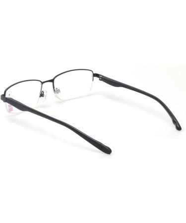 Kerecsen Progressive Multifocus Reading Glasses - Metal Half Frame Black 2.0 Diopters - International Shipping Available - Buy Online on GoSupps.com