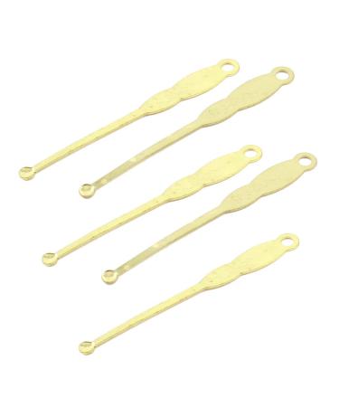 Qtqgoitem 5 Pcs Gold Tone Metal Ear Cleaner Earpick Curette Earwax Remover (Model: 973 1a2 7eb CFD e28)